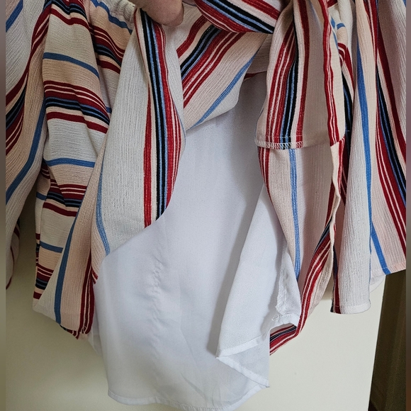Lucca Couture Convertible Shoulder Striped Top, S - Picture 5 of 7